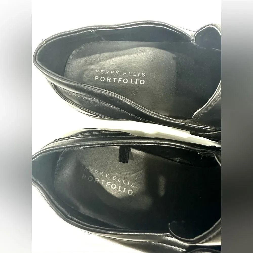 Perry Ellis Portfolio Russel Black Dress Shoe Men's Sz 11.5 Style PEFST14156A-2